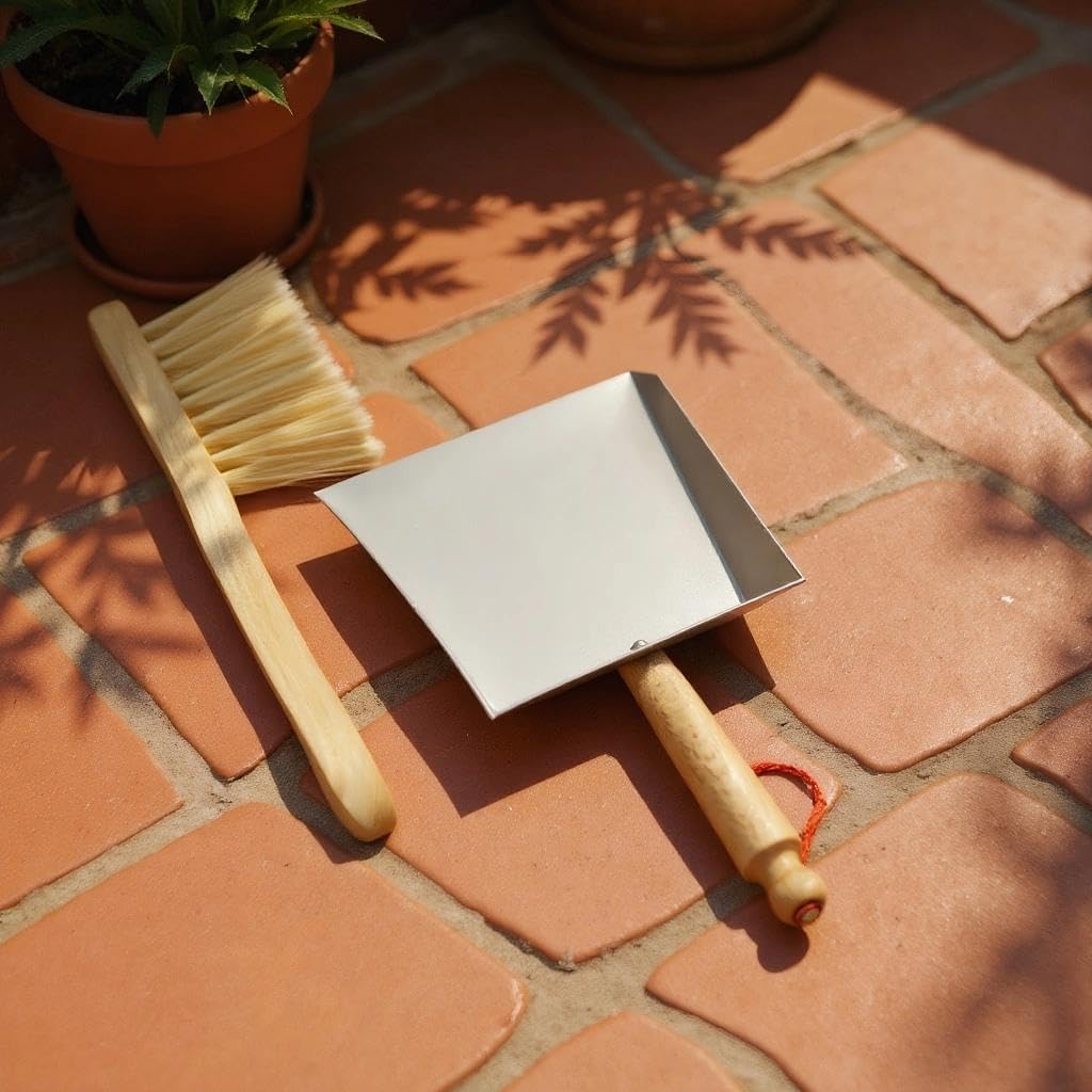 Mini Metal Dust Pan, 8.5-Inch Stainless Steel Handheld Dustpan