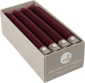 Northern Lights Candles Premium Tapers 7" 12PK - Bordeaux - 71743