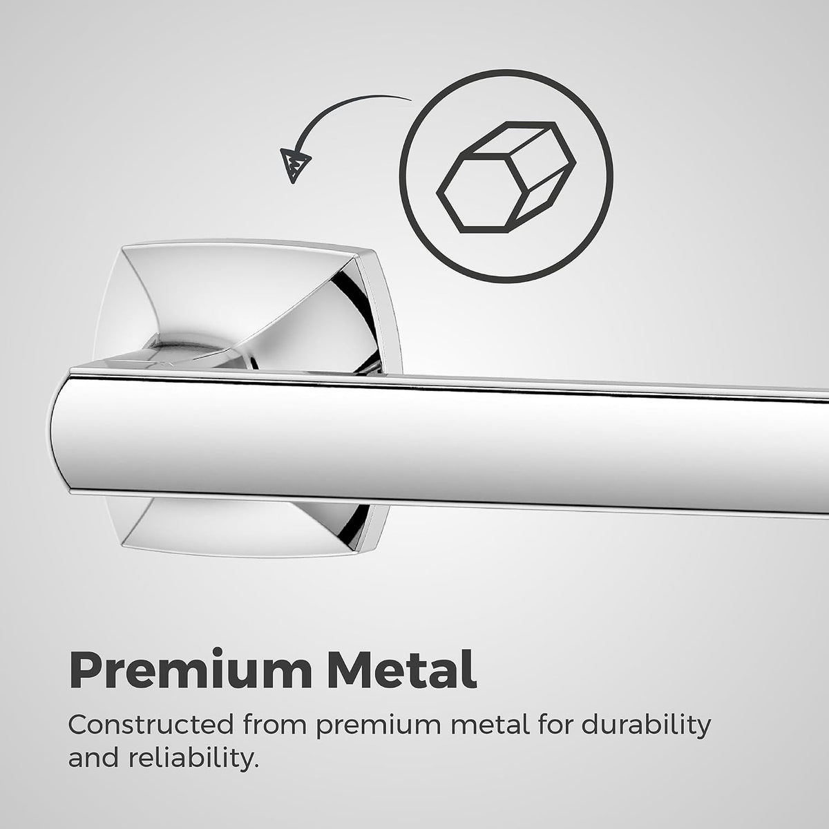 Pfister Vaneri Bath Towel Bar for Bathroom, 24-Inch, Wall-Mounted, Screw-in, Polished Chrome Finish, BTBVRI2C