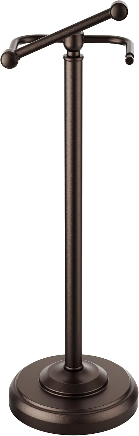 Dark Bronze Toilet Paper Holder Stand Stainless Steel&Weighted Base