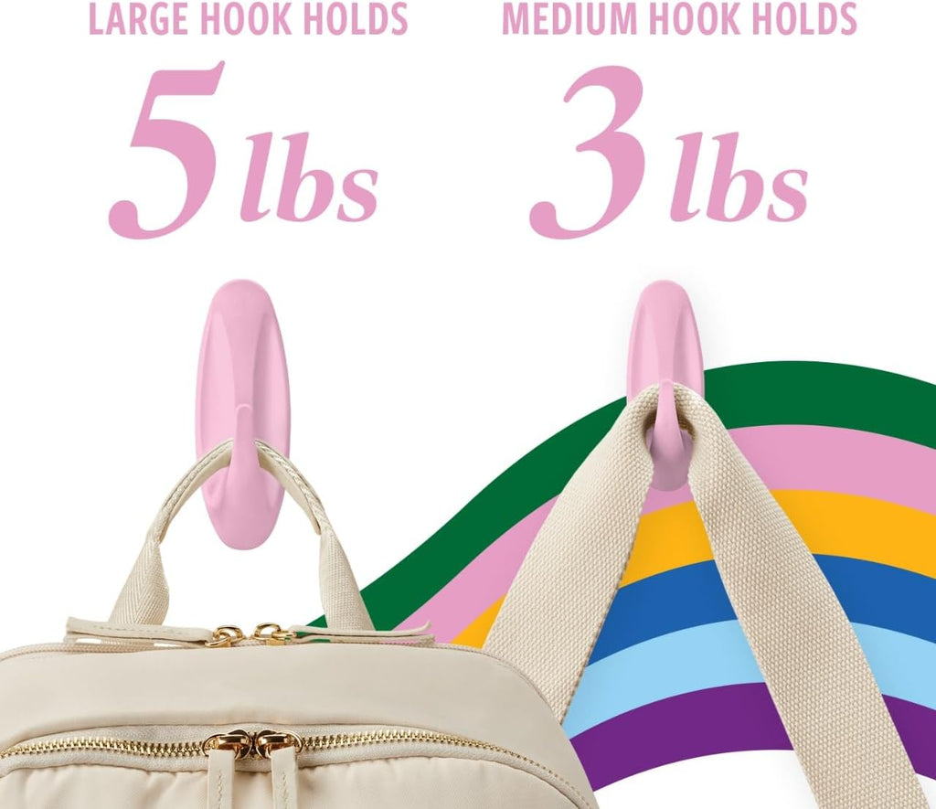 Command Mixed Designer Hook Pack, Lilac Lemonade, 10 Hooks, 16 Strips