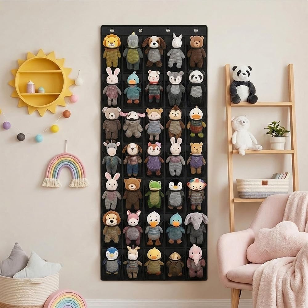 35 Pockets Over the Door Shoe Organizer, Breathable Mesh Hanging Shoe Rack