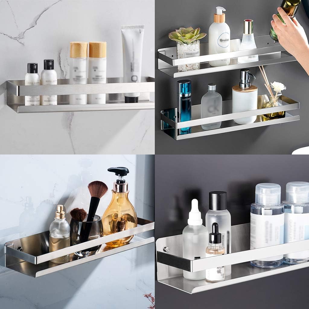 OwnMy 16 Inch Bathroom Shower Shelf Stainless Steel Wall Shower Caddy Rack