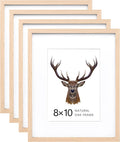 KINLINK 8x10 Picture Frames Natural Oak Wood Frames Set of 4