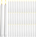 Baquler 50 Pcs Flameless Taper Candles Bulk Battery Operated, 9.7 Inch