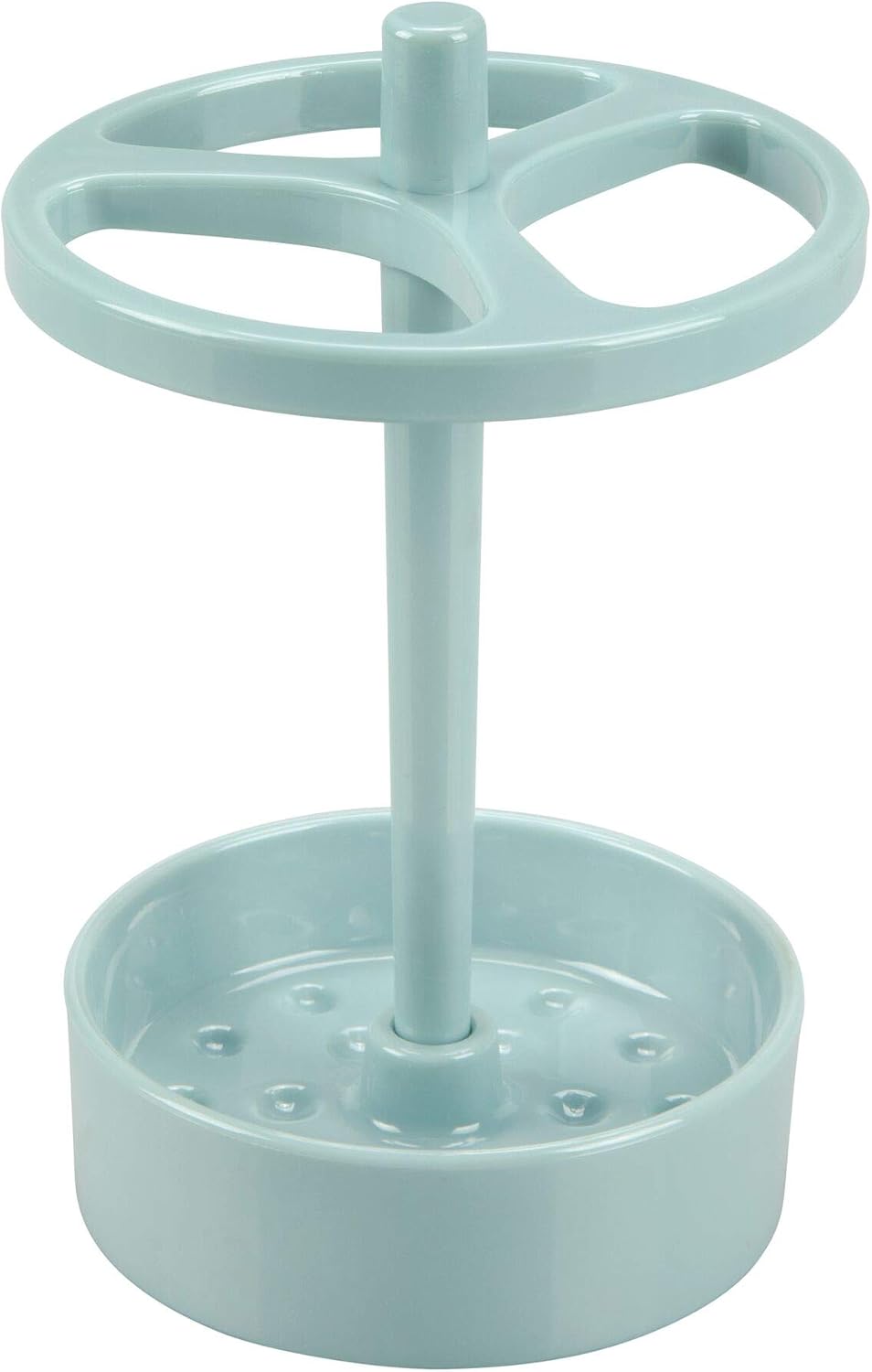iDesign Franklin BPA-Free Plastic XL Toothbrush Stand, 3.75" x 3.75" x 5.75", Aqua