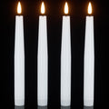 GenSwin Flameless Taper Candles Battery Operated with Timer White