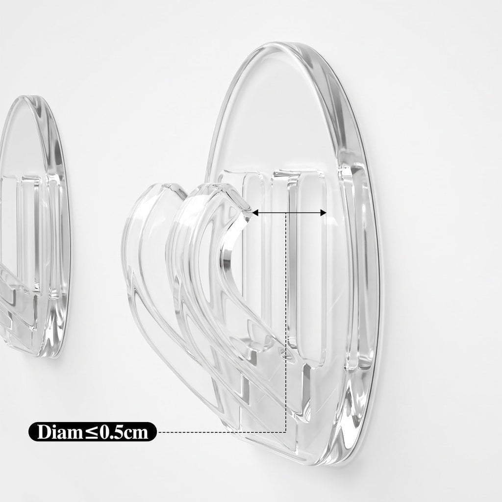 EAGMAK 2 Pack Transparent Shower Caddy Adhesive for Replacement, No Drilling , Soap Holder, Bathroom Storage Shelves and Kitchen Racks