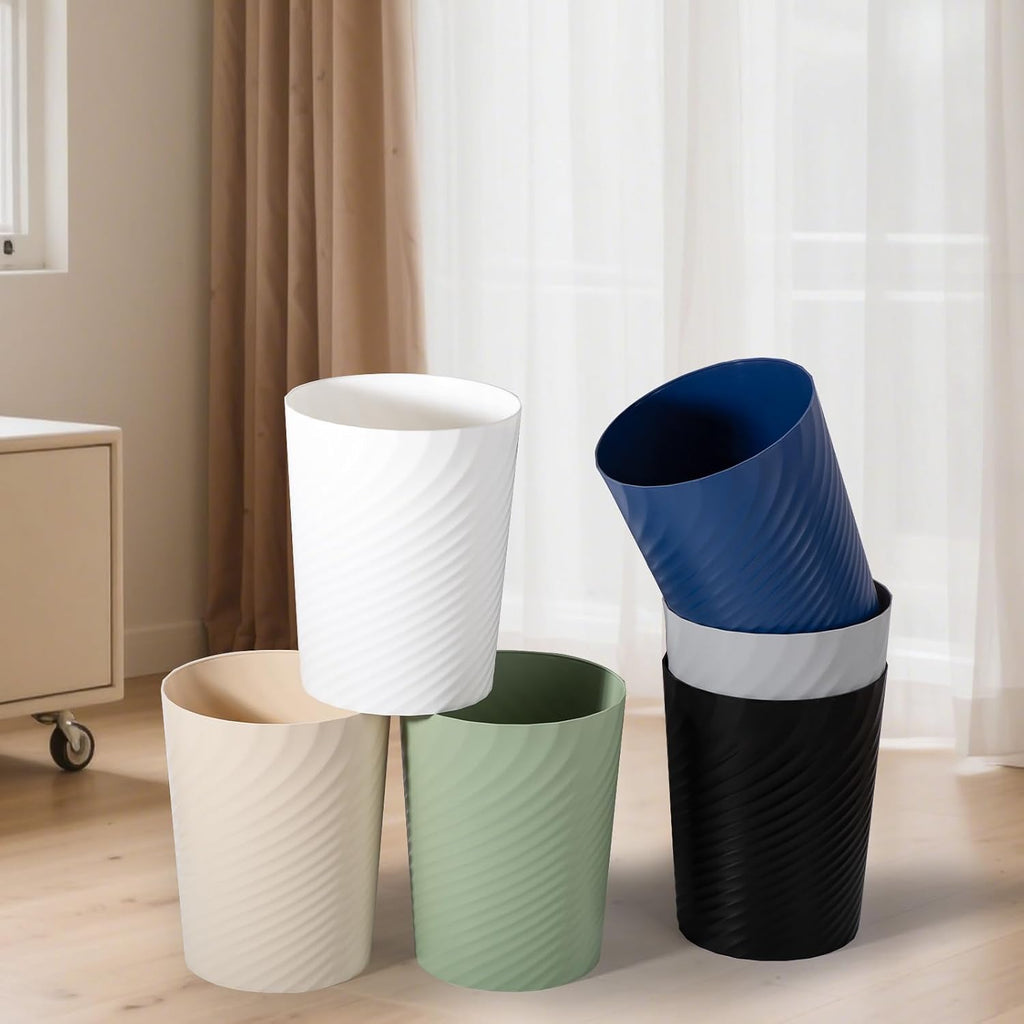 UUJOLY Small Bathroom Trash Can with Bags Garbage Can, 3 Pack, White