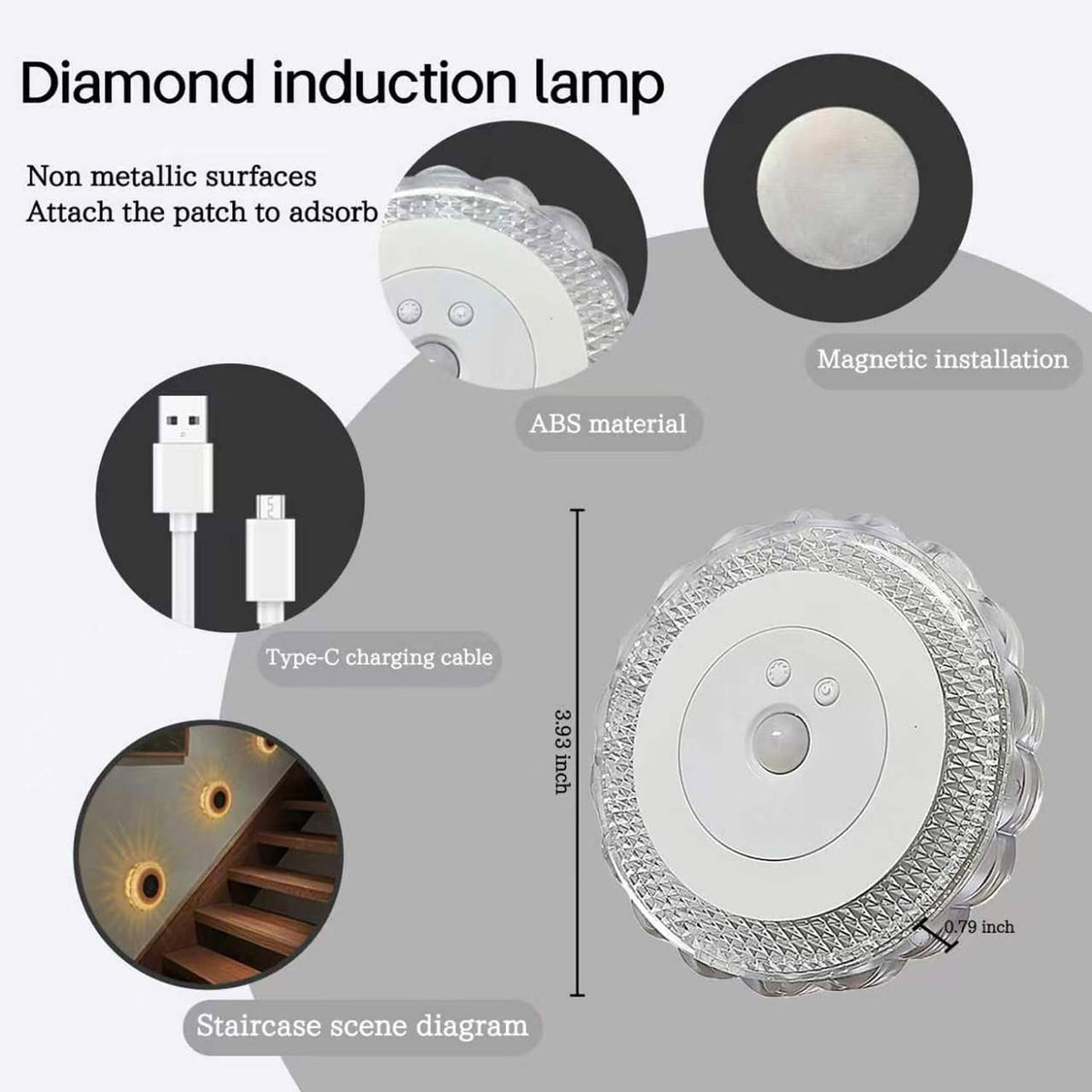 2 Pack Motion Sensor Step Night Light,Indoor Stair Light-RGB and Warm White Magnetic Induction Wall Light,Rechargeable LED Color Changing Sensor Light,Suitable for Bedroom,Hallway,Bathroom,Stairs