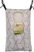 HDHYK Adjustable Space Saving Door Hanging Laundry Hamper with Stainless Steel Hooks