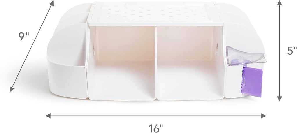 Munchkin® Diaper Caddy Organizer for Changing Table, Green/White