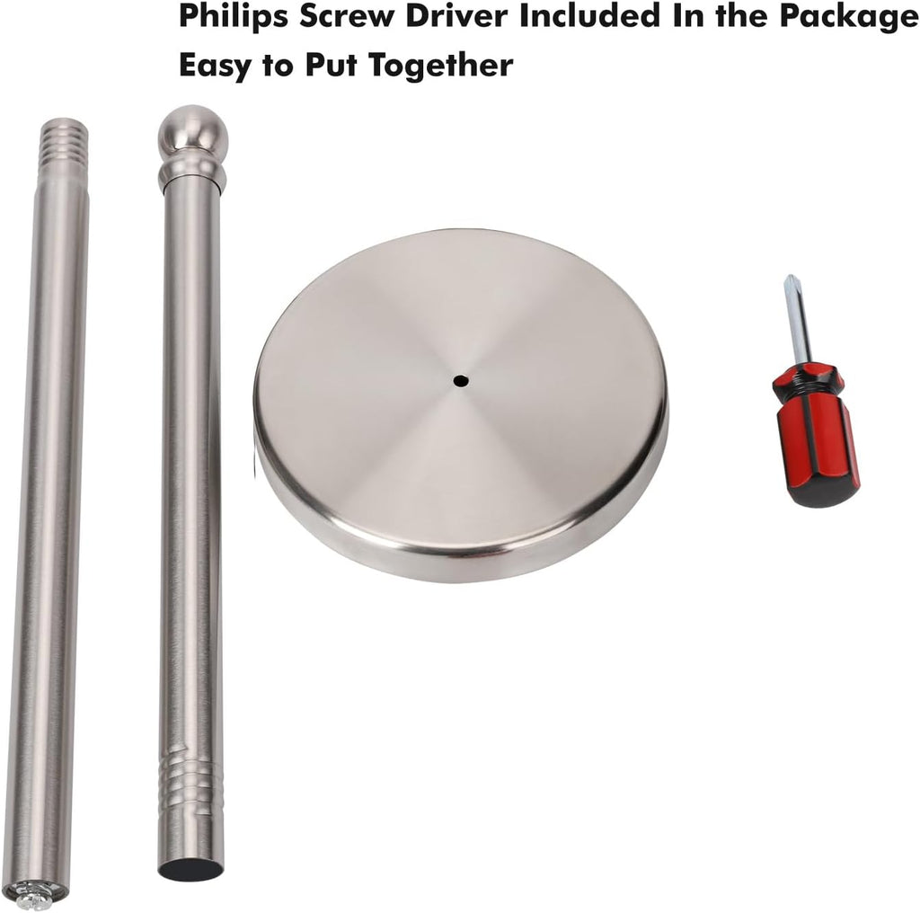 Toilet Paper Holder Stand Holding Up to 5 Paper Rolls, Free-Standing Spare Rolls Storage Holder, Stainless Steel (Brushed Nickel)