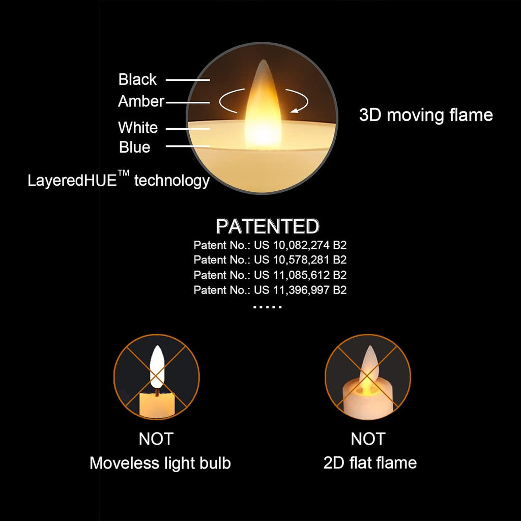 Flameless Pillar Candles Flickering with Remote Timer, Battery Operated LED Candles Up to 400 Hours, 3D Moving Flame Real Wax Candles. (Ivory with Teardrop)