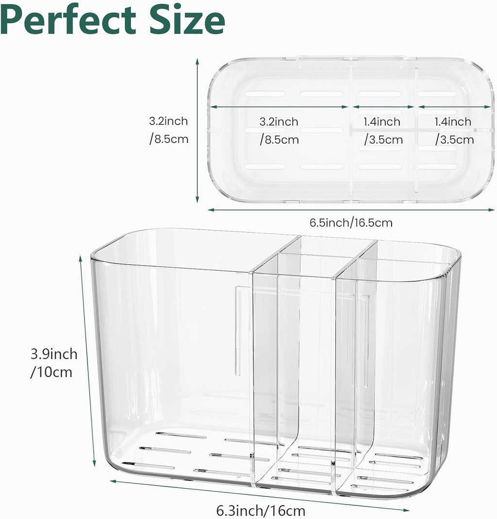 5 Slots Toothbrush Holders Wall Mounted for Bathrooms