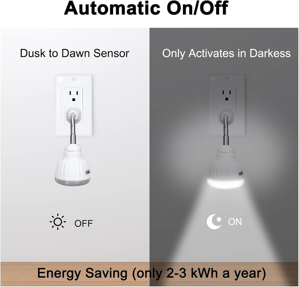 Plug in Motion Sensor Night Light Indoor, PIR Infrared Motion-Activated LED Night Light for AC Outlet,Dusk to Dawn Sensor Smartlight,360° Directional Rotating for Garage Stairway (3W 1pcs)