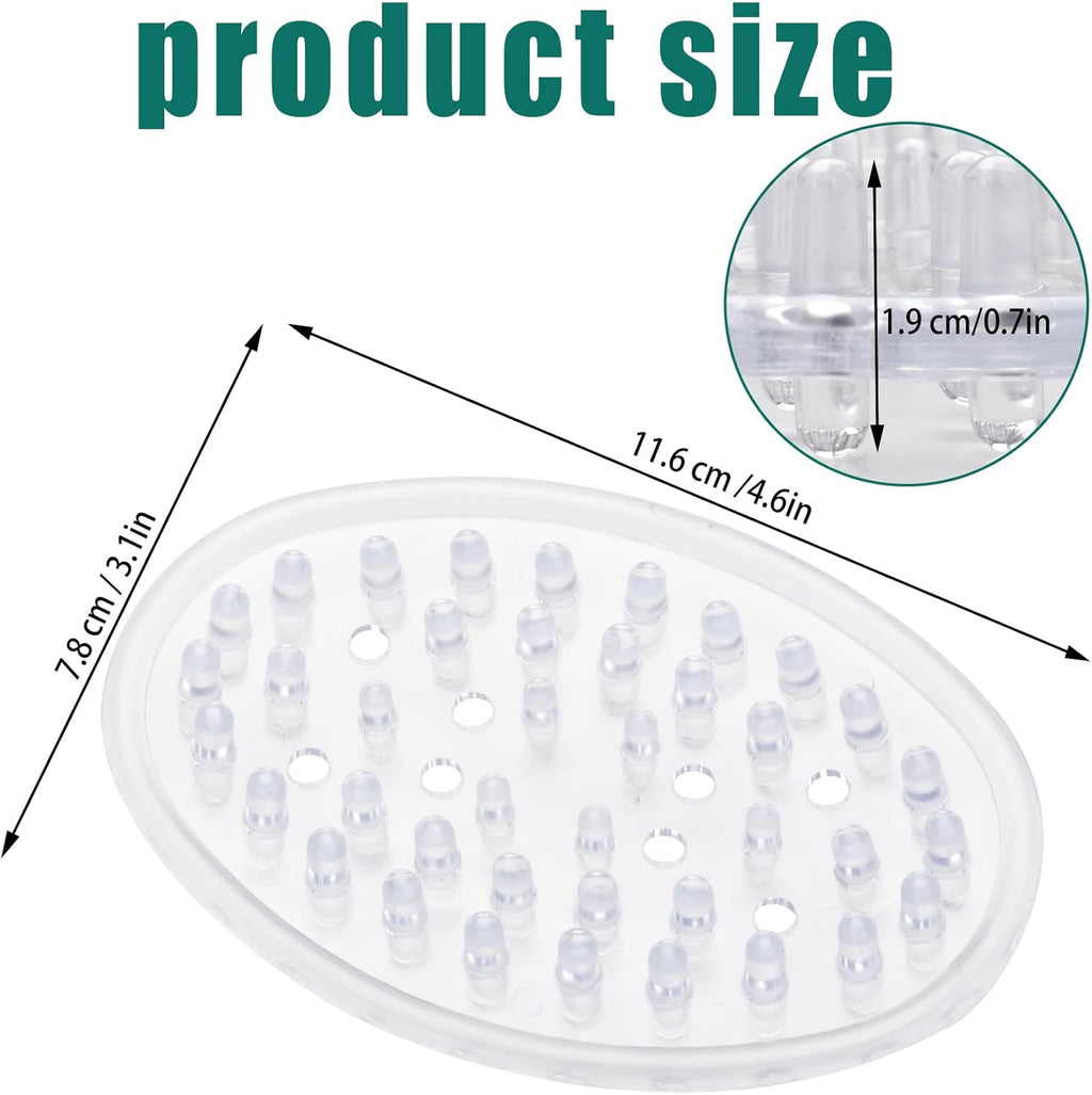 4 Pieces Plastic Soap Dish Clear Bar Holder Tray Self Draining Soap Saver with Holes Soap Container for Bathroom Counter, Kitchen