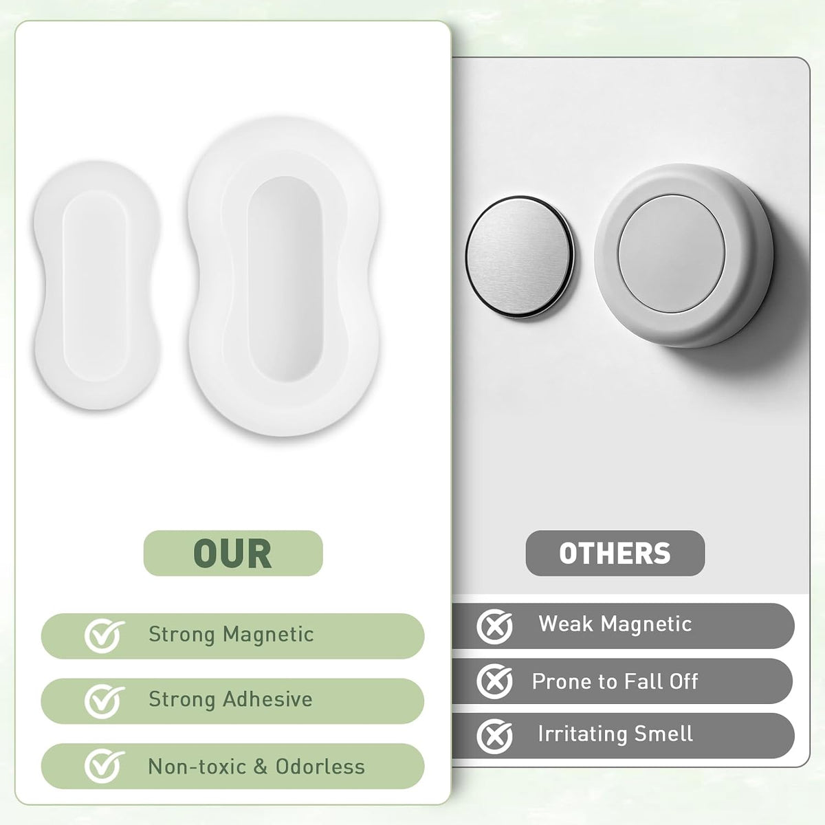 VZZNN 6 Pack Magnetic Remote Control Holder Wall Mount - White