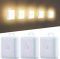 Motion Sensor Night Light Indoor - Cordless Battery Powered Under Cabinet Lighting, Stick-on Magnet LED Closet Lights, Safe Light for Stairs, Nightlight 3-Pack (Batteries not Include)