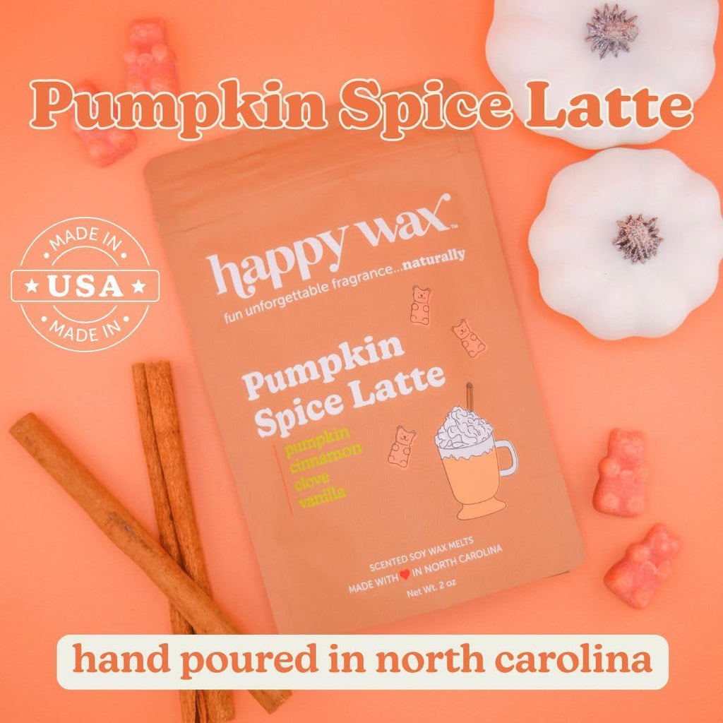Happy Wax Fall Scented Soy Wax Melts 4oz Pouch - Pumpkin Spice Latte