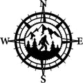 Gemseek Black Metal Bigfoot Wall Decor, Funny Compass Wall Art Sculpture