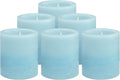 FURORA LIGHTING Blue Marble Real Wax Votive LED Candles, 6-Pack