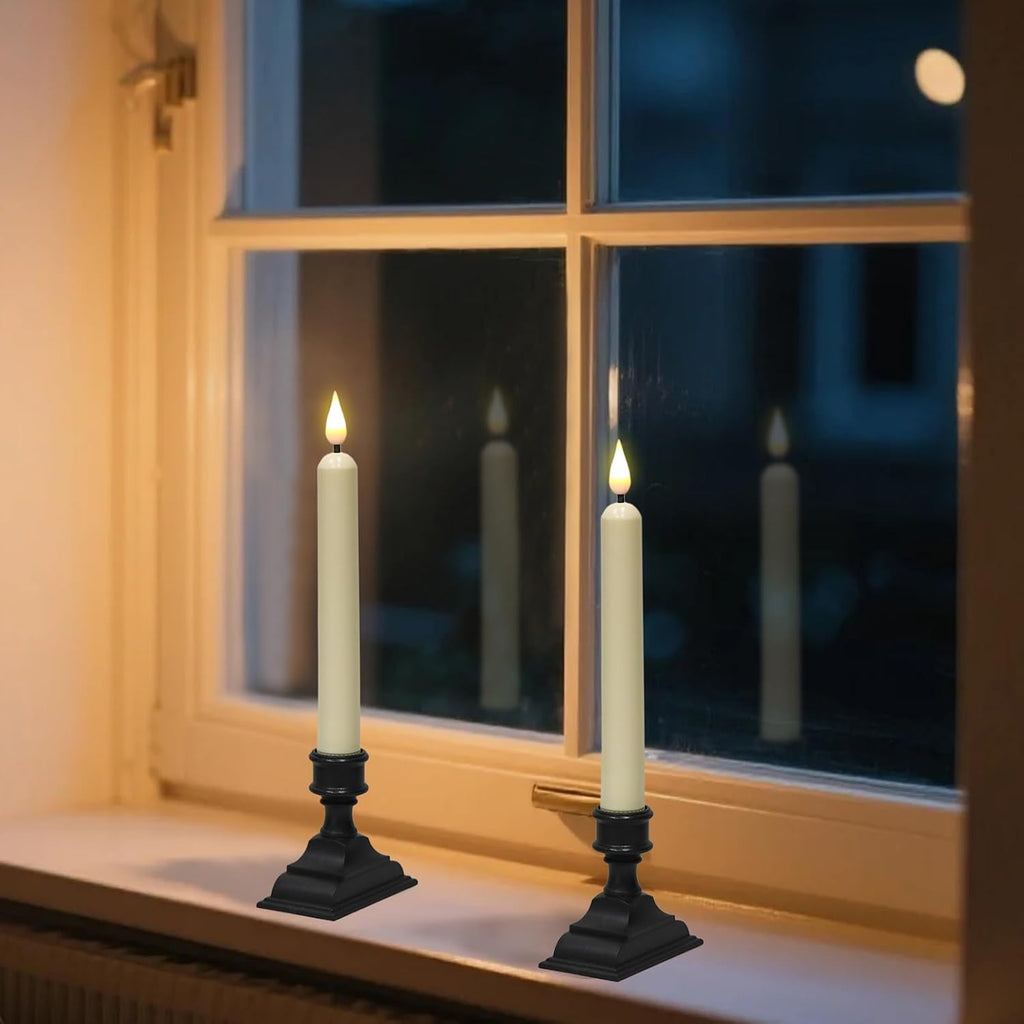 GenSwin Christmas Window Candles with Sensor Dusk to Dawn Battery Operated