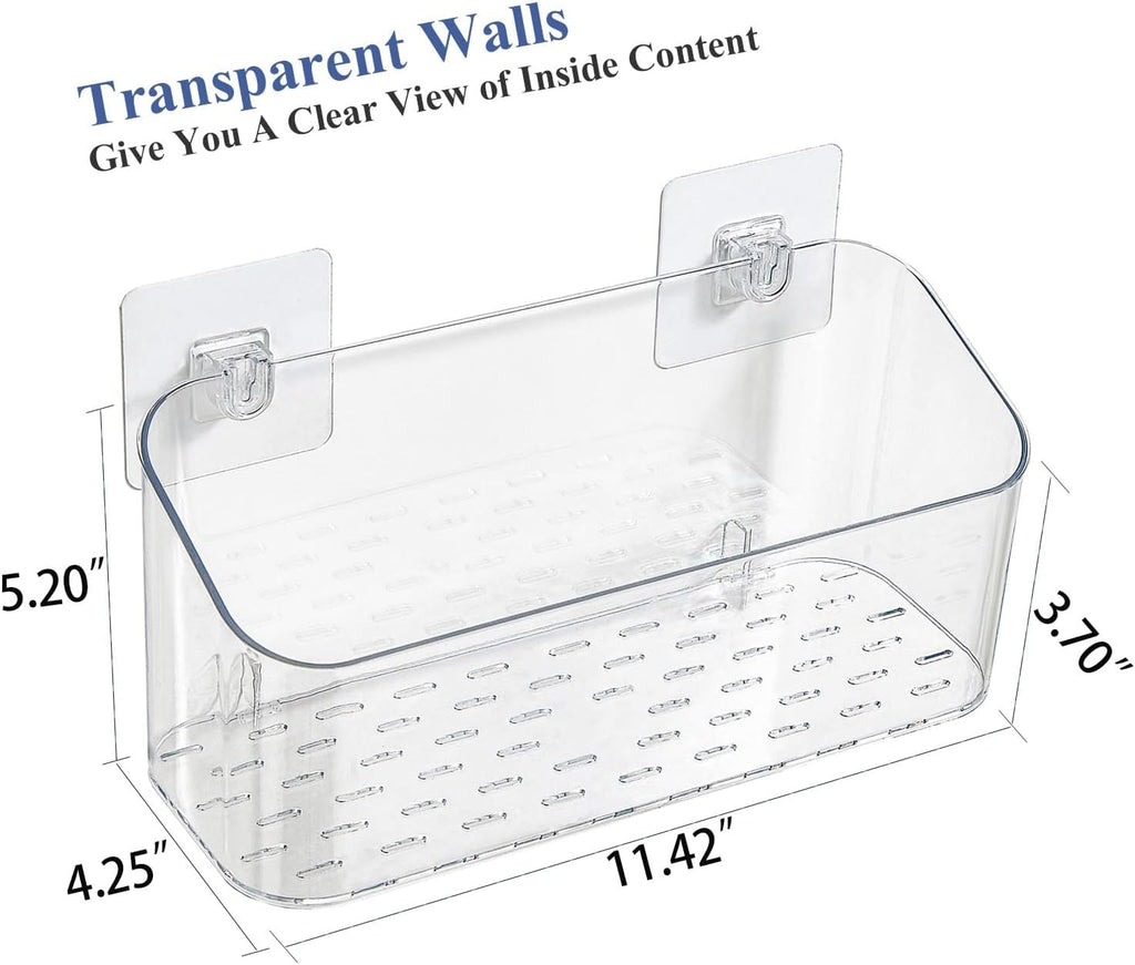 UNIKON 2 Pack Clear Bath Toy Storage Organizer for Baby & Toddler Shower