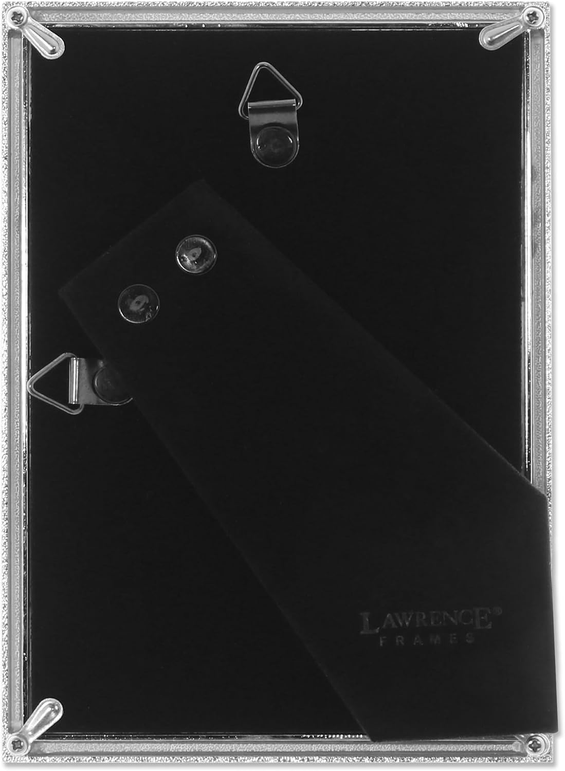 Lawrence Frames 712446 4x6 Silver Metal Linen Pattern Picture Frame