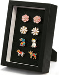 Pin Display Case, Enamel Pin Collection Display with Top Open