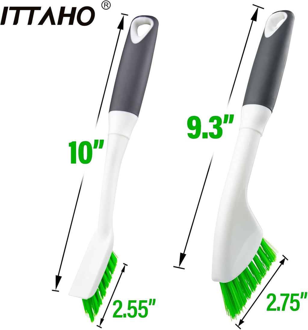 2 Pack Grout Cleaning Brush, Groove Gap Scrub Brush Set, All Purpose Indoor Outdoor Crevice Washing Tools for Window Track, Shower Door, Kitchen, Sink, Baseboard, Corner