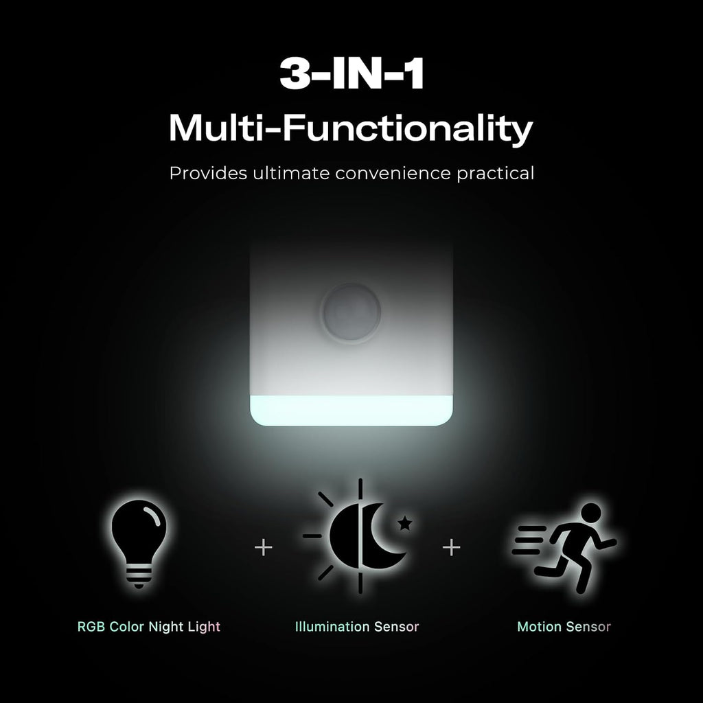 THIRDREALITY Smart Color Night Light, Matter Over WiFi, 3-1 Multi-Functionality, Work with SmartThings, Google Home, Apple Home, Alexa
