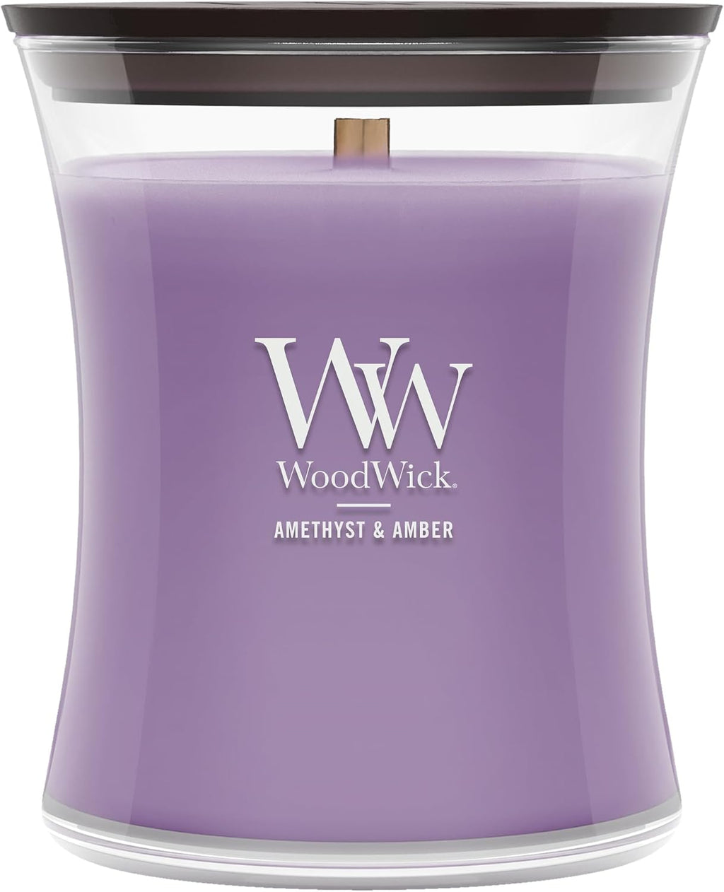 WoodWick Amethyst & Amber Scented Candle, Crackling Wick, 9.7oz