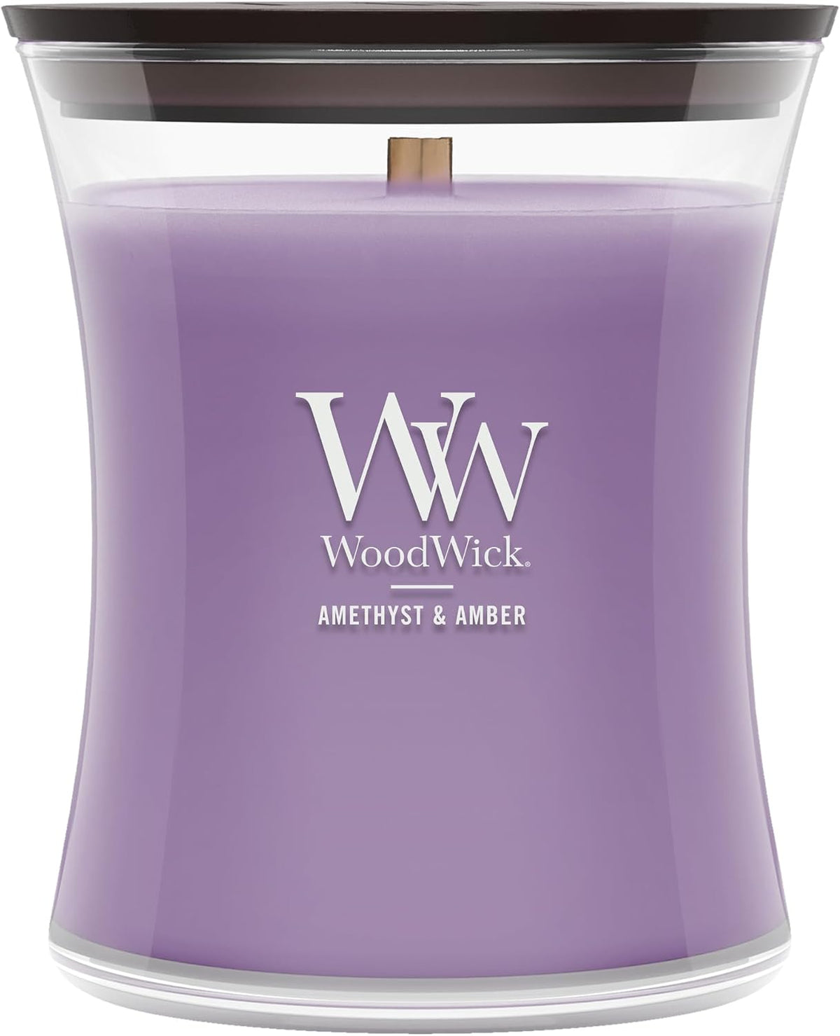 WoodWick Amethyst & Amber Scented Candle, Crackling Wick, 9.7oz
