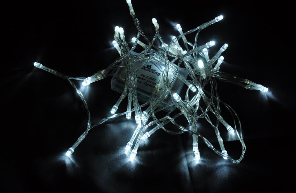 Karlling Battery Operated Christmas Lights, 13ft White Fairy Lights