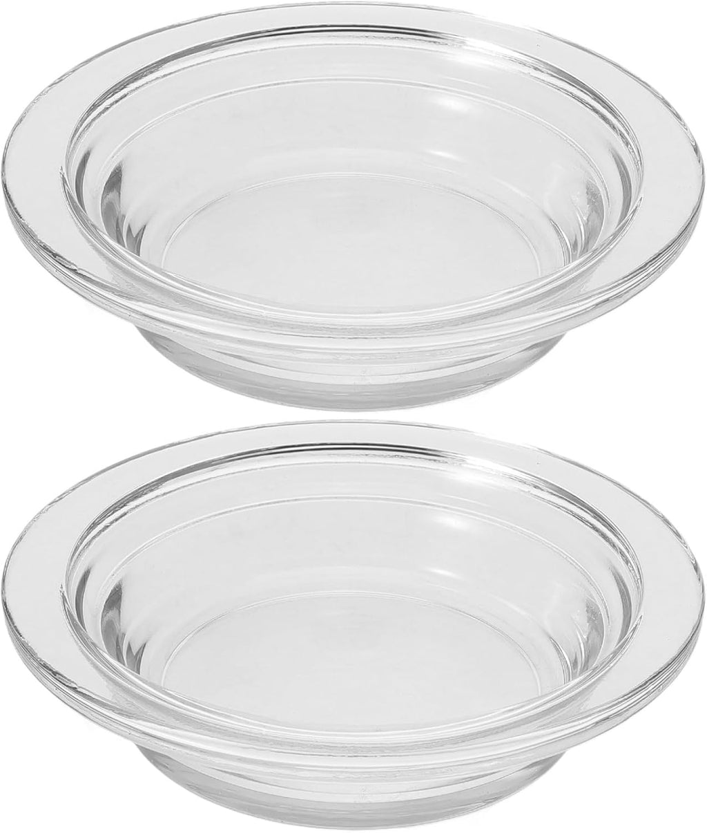 2 Pack Wax Warmer Replacement Dishes, 4.5in Glass Wax Melt Trays