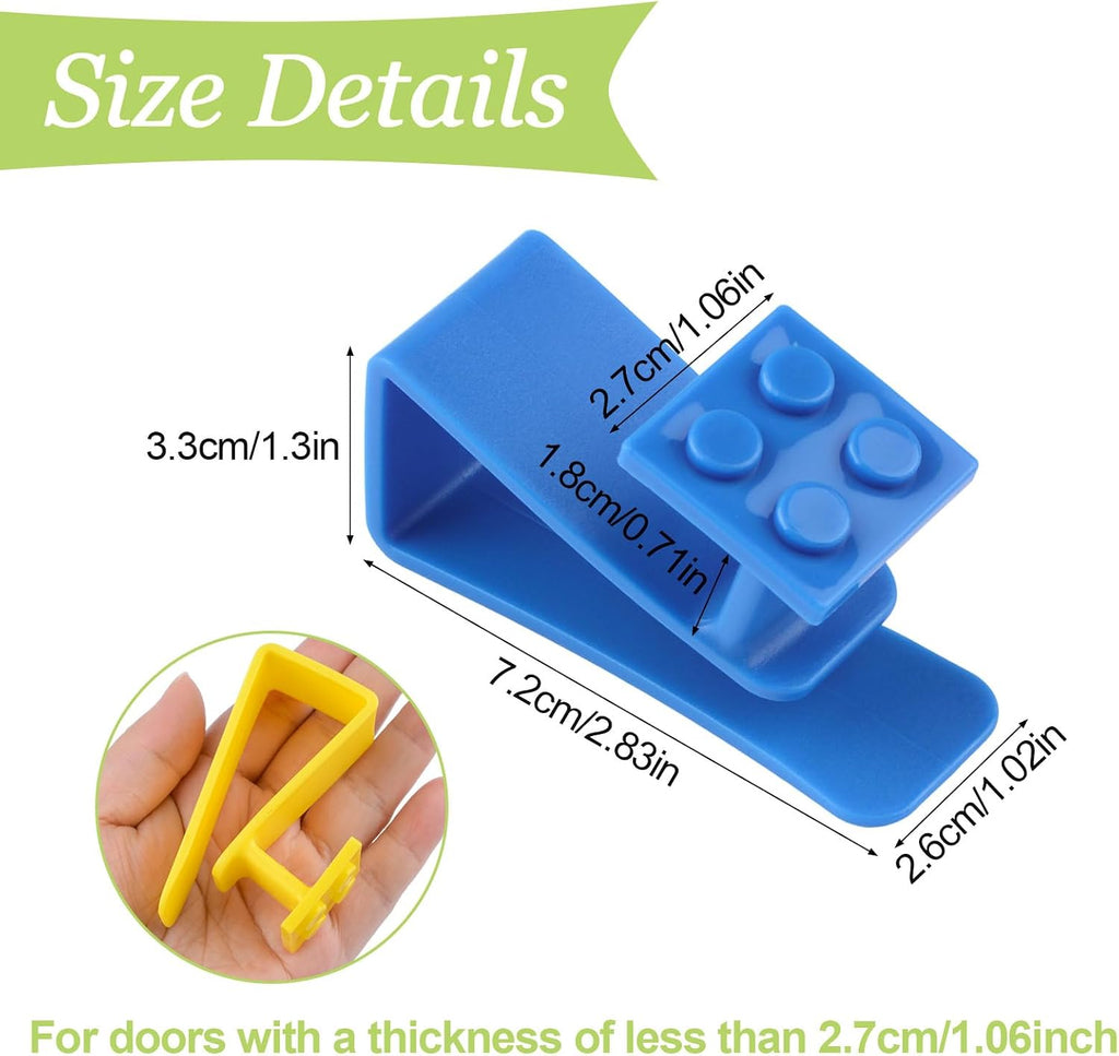 4Pcs Over Cabinet Door Hooks Plastic Over The Door Single Hook Space-Saving Hanger Extender Clips Multi-Purpose Hook for Kitchen Bathroom(Colorful)