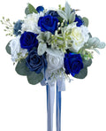 CherishedMoments Navy Blue Bridal Bouquet,12.3Inch,Seaside Wedding Bouquets