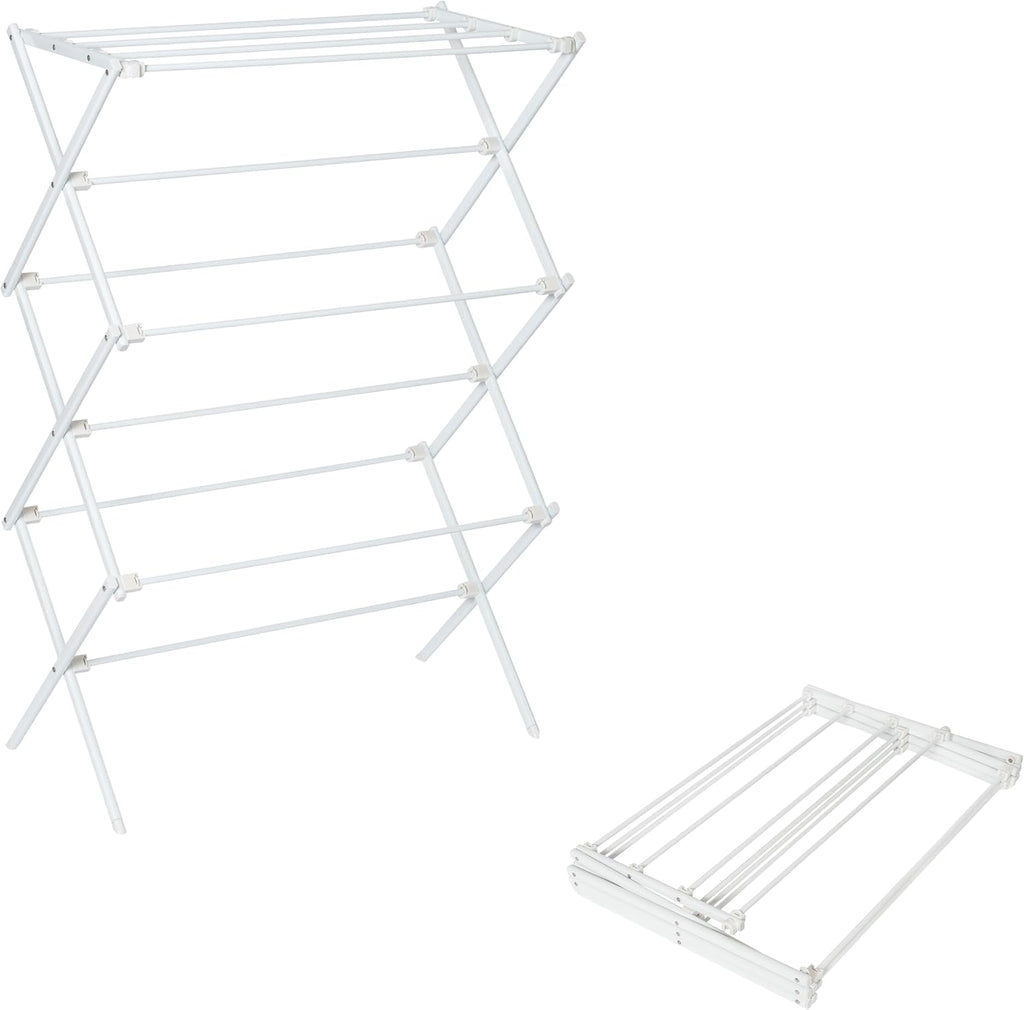 Honey-Can-Do 6-Tier Collapsible Clothes Drying Rack, 30", No Assembly, Grey