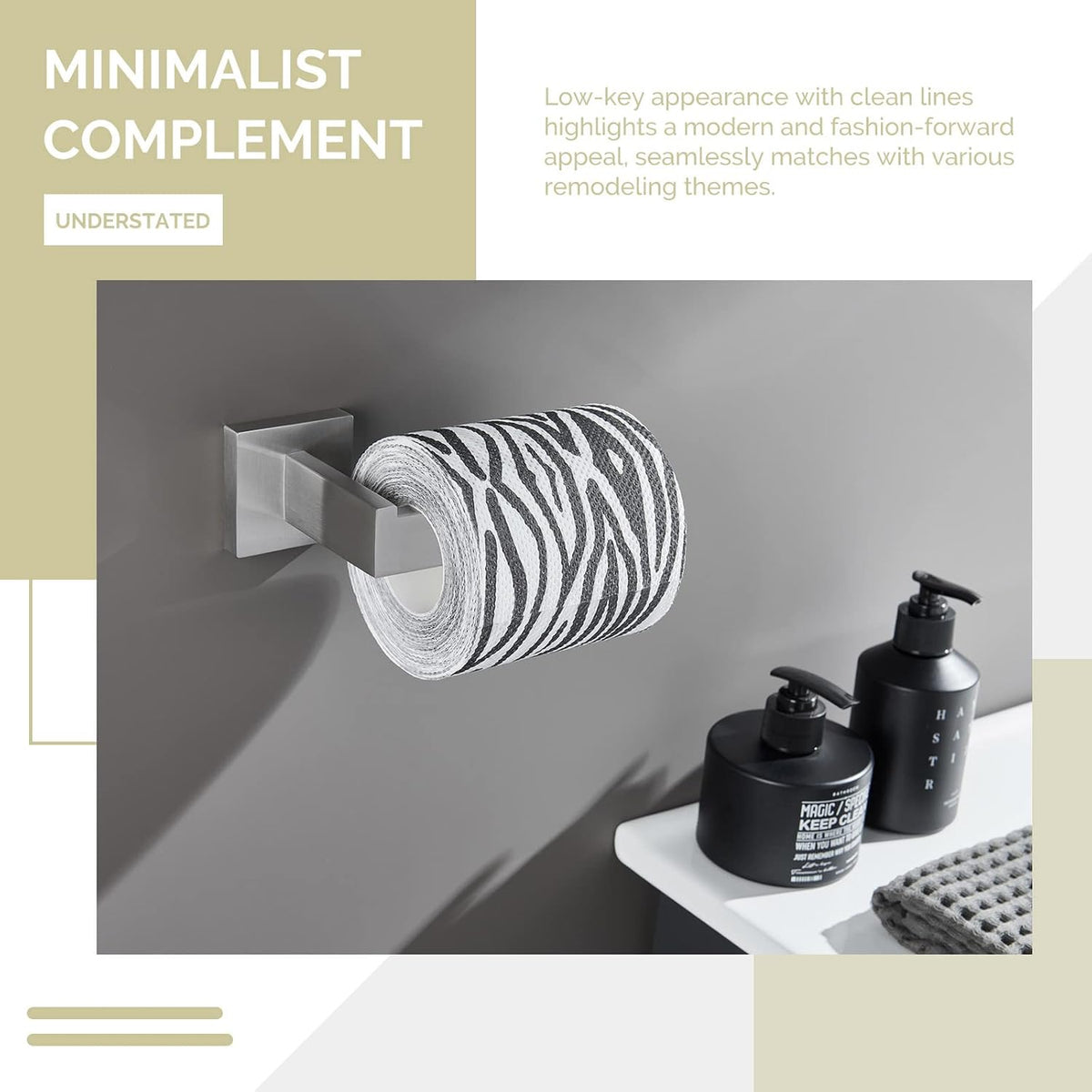 Angle Simple Toilet Paper Holder Brushed Nickel, Toilet Tissue Roll Hanger