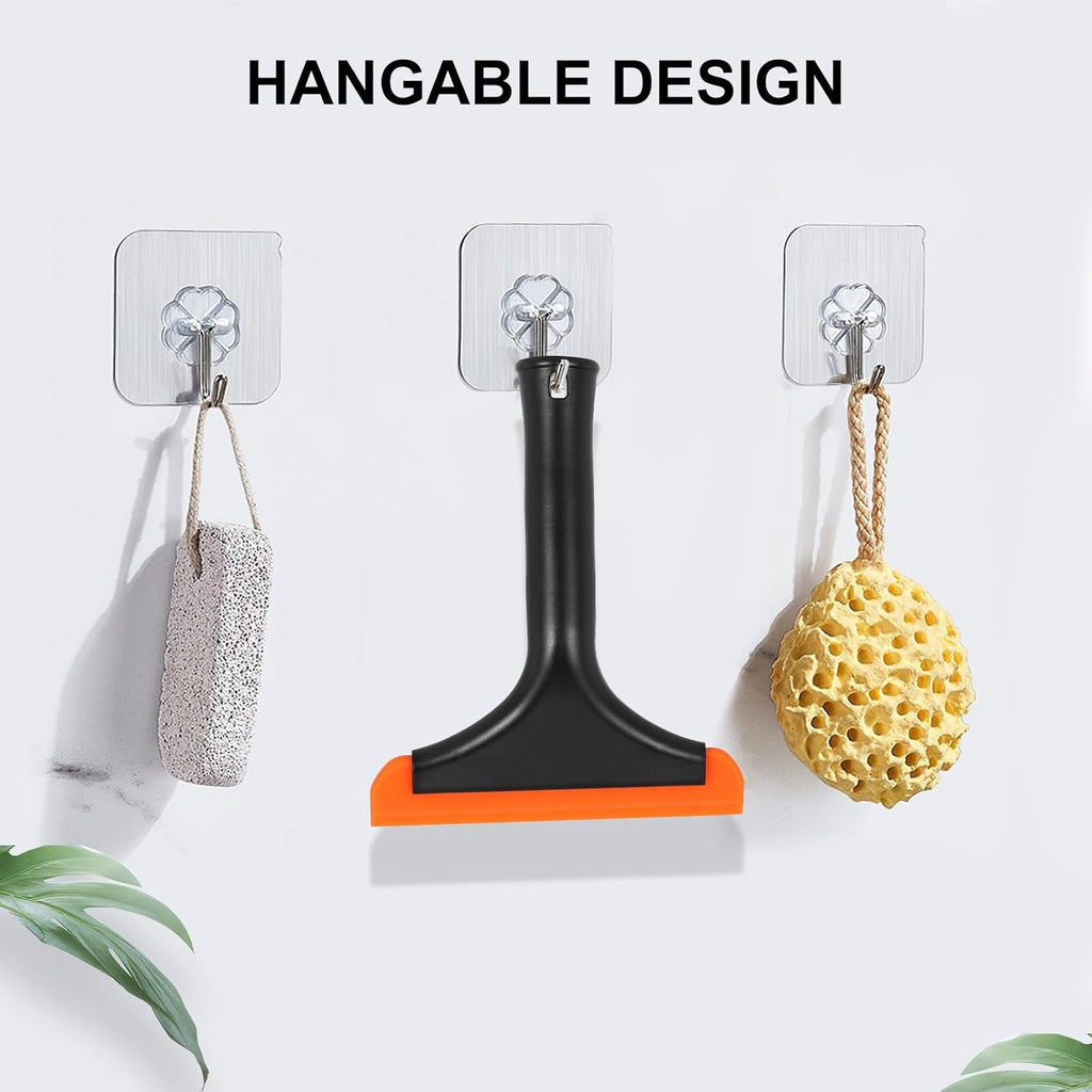 SetSail Shower Squeegee for Glass Doors, Mini Hand Squeegee, Black