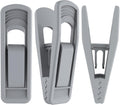 TOFIIGREM Hanger Clips for Velvet Hangers (Grey, 40 PCS), Non-Slip Plastic Clips Skirt Hanger Clips for Gray Flocking Hangers