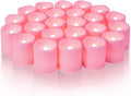 Homemory 24 Pack Pink Flameless Flickering LED Votive Tealights Candles