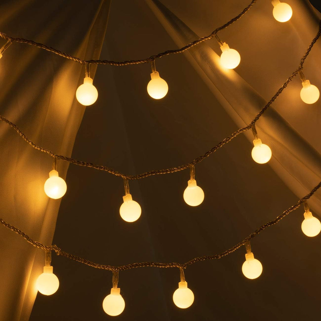 AWQ 100 LED 49 FT Globe Ball String Lights Fairy String Lights Warm White