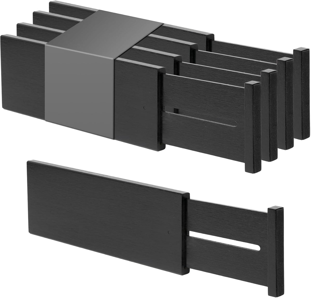 Utoplike Dresser Drawer Dividers, 4" High Black Drawer Organizers Clothes
