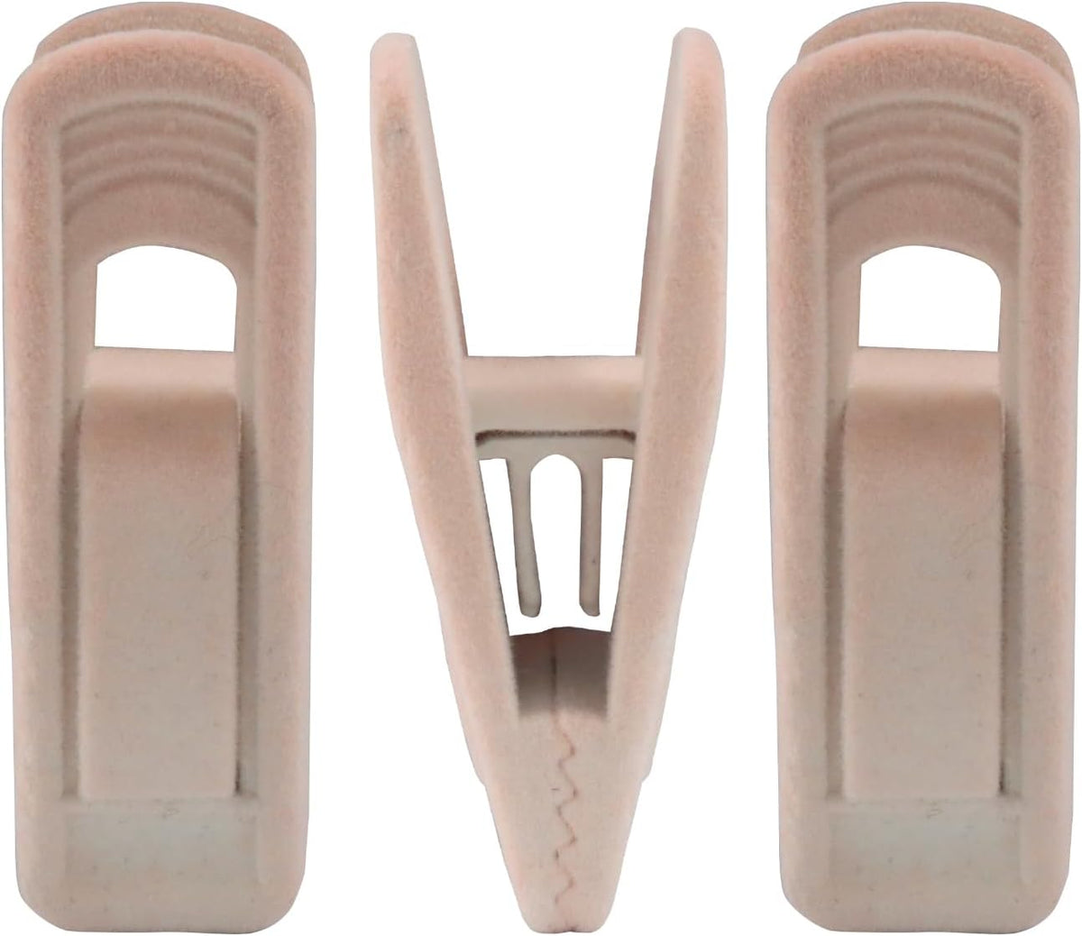 Light Pink Velvet Hanger Clips, 30 Pack