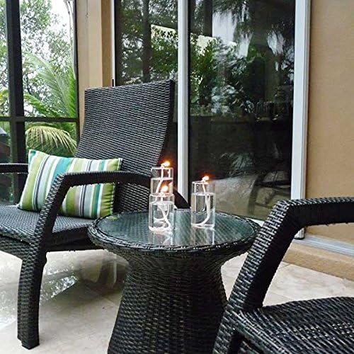 Firefly - Refillable Glass Oil Candle - 4 in Pillar for Emergency