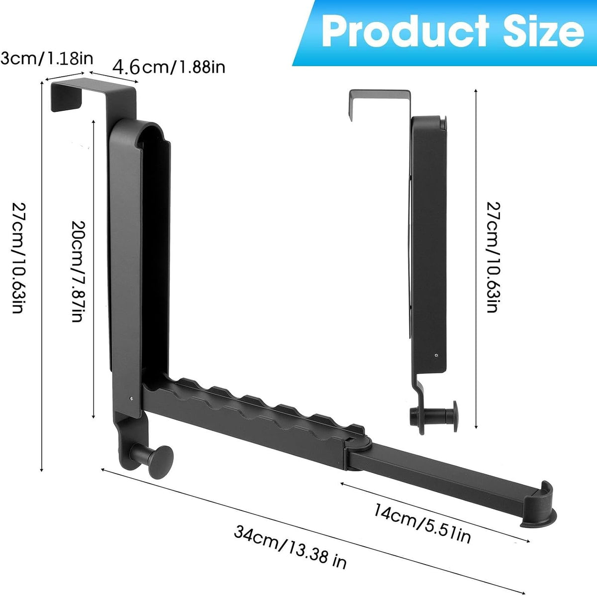 Over The Door Drying Rack, 2 Pack Grey Foldable Clothes Hanger Doors Hooks