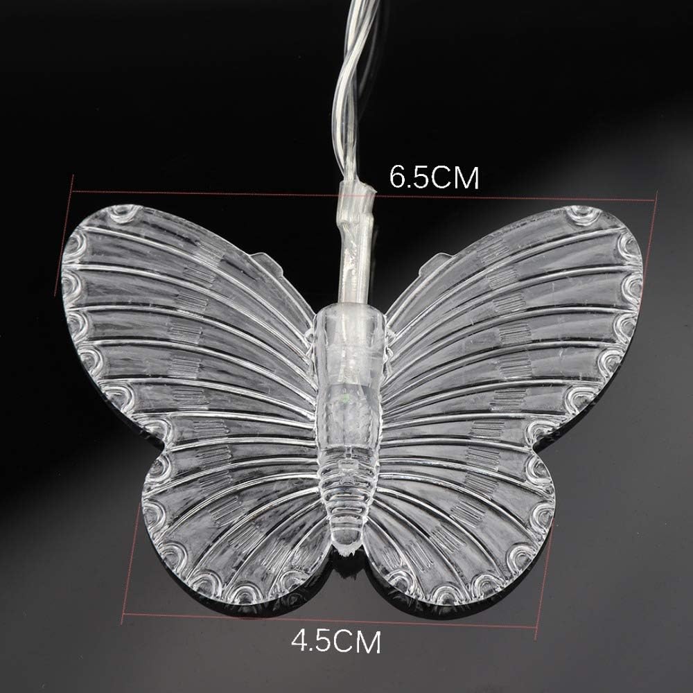 Lainin USB Powered String Light 13FT 96LED Curtain Light 18 Butterflies Strings 8 Mode Fairy Light Strip for Party Indoor Outdoor Room Garden Wall Wedding Christmas Xmas Decorations (Pink)