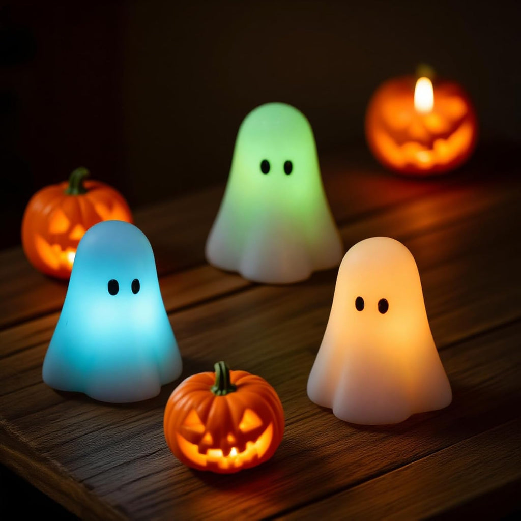 Halloween Ghost Flameless Candles Color Changing with Remote Timer